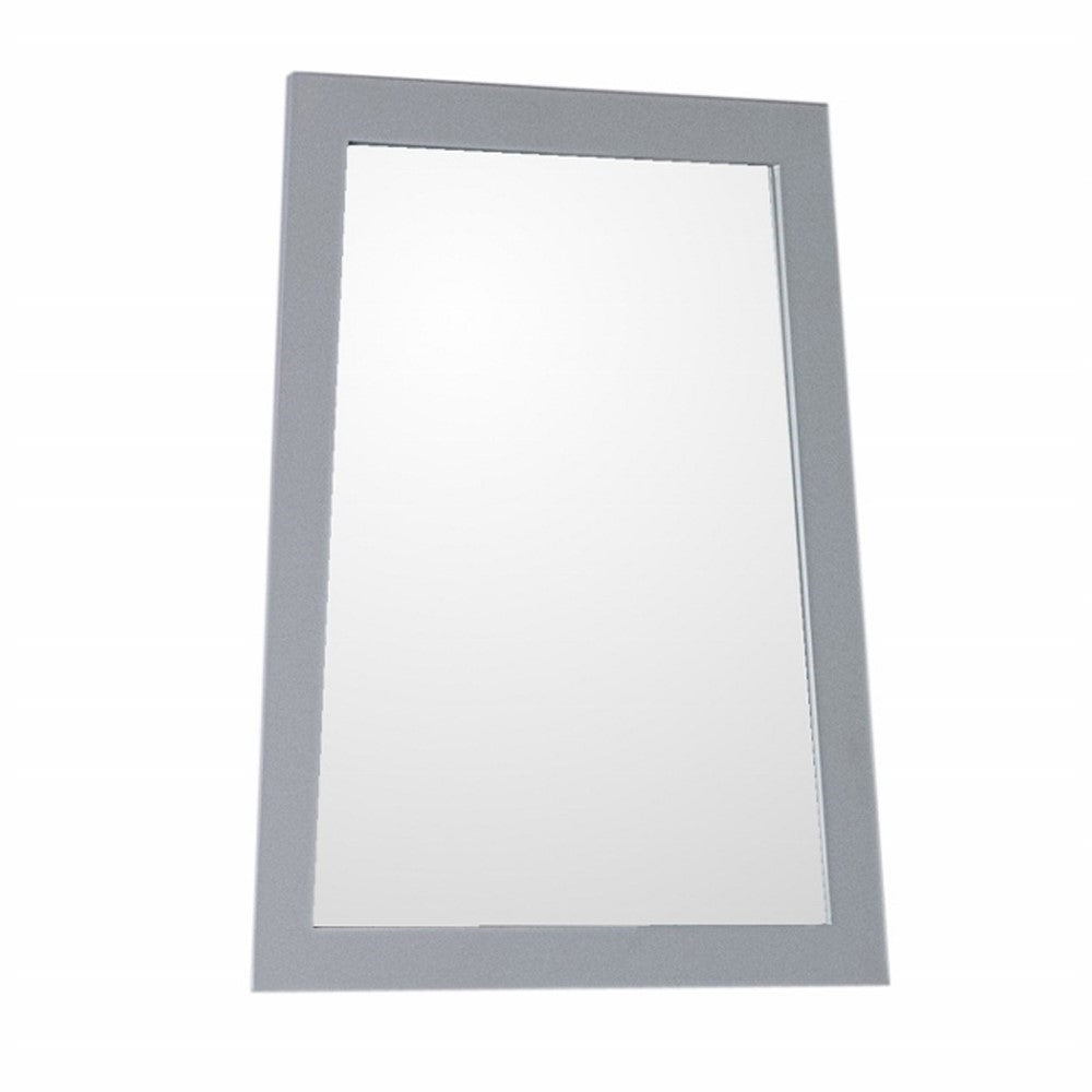 Ladder-shape framed mirror-manufactured wood-light gray - 9901-M-LG