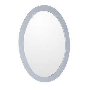 Oval framed mirror-manufactured wood-white - 9902-M-WH