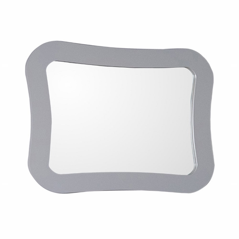 Framed mirror-manufactured wood-light gray - 9903-M-LG