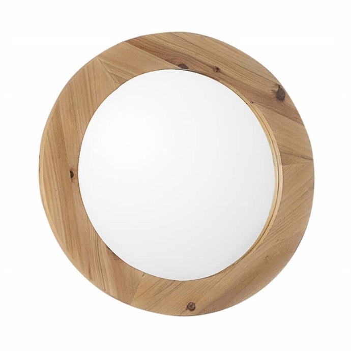 Round framed mirror-solid fir-natural - 9904-M-NL