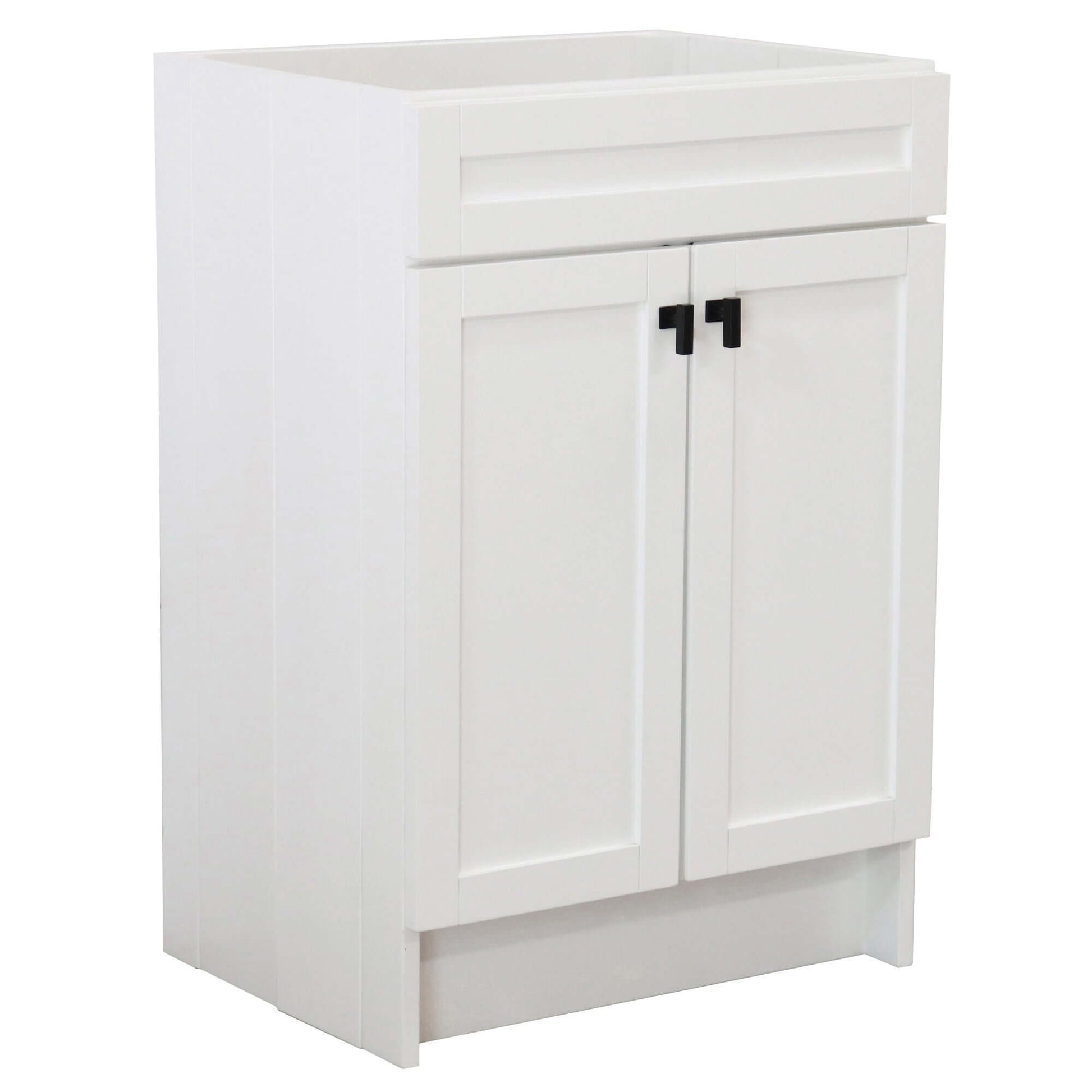 23 in. Single Sink Foldable Vanity Cabinet, White Finish - F23A-BL-CAB