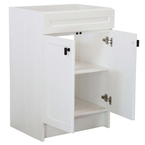 23 in. Single Sink Foldable Vanity Cabinet, White Finish - F23A-BL-CAB