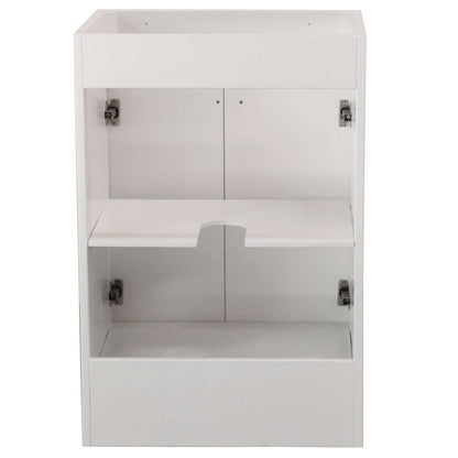 23 in. Single Sink Foldable Vanity Cabinet, White Finish - F23A-BL-CAB