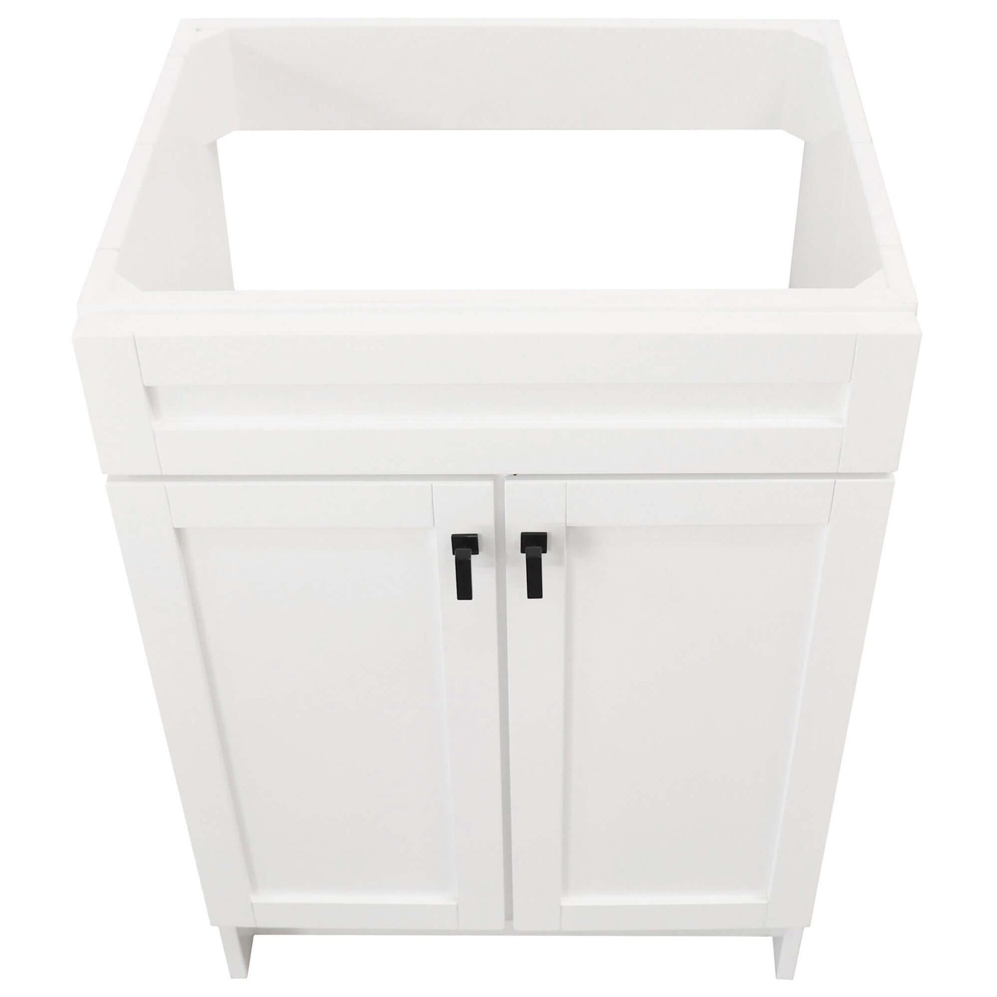 23 in. Single Sink Foldable Vanity Cabinet, White Finish - F23A-BL-CAB