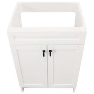 23 in. Single Sink Foldable Vanity Cabinet, White Finish - F23A-BL-CAB
