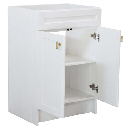 23 in. Single Sink Foldable Vanity Cabinet, White Finish - F23A-GD-CAB