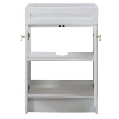 23 in. Single Sink Foldable Vanity Cabinet, White Finish - F23A-GD-CAB