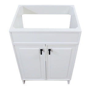 23 in. Single Sink Foldable Vanity Cabinet, White Finish - F23B-BL-CAB