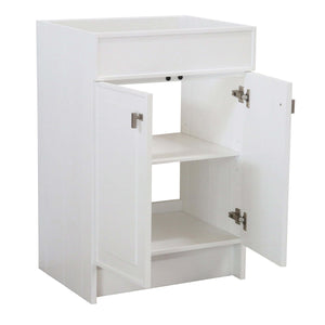 23 in. Single Sink Foldable Vanity Cabinet, White Finish - F23B-BN-CAB