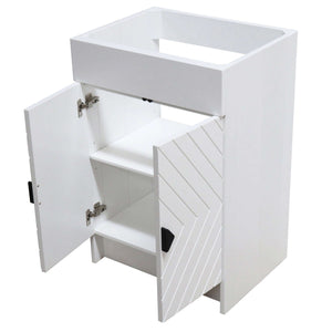 23 in. Single Sink Foldable Vanity Cabinet, White Finish - F23C-BL-CAB