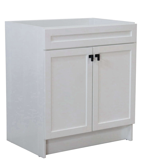 30 in. Single Sink Foldable Vanity Cabinet, White Finish - F30A-BL-CAB