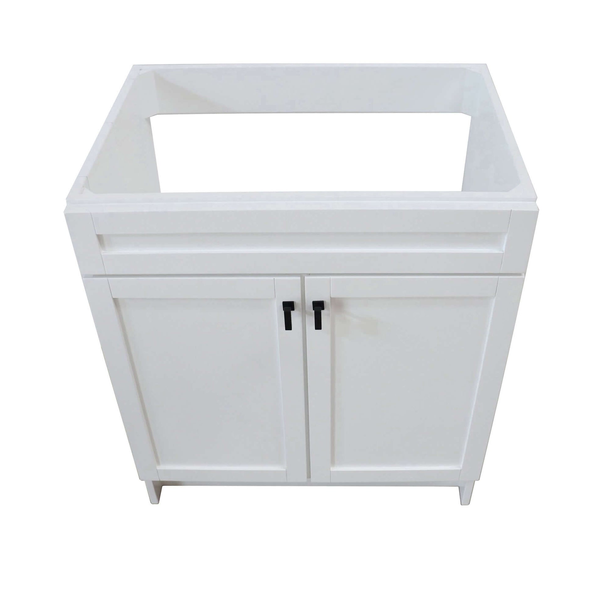 30 in. Single Sink Foldable Vanity Cabinet, White Finish - F30A-BL-CAB