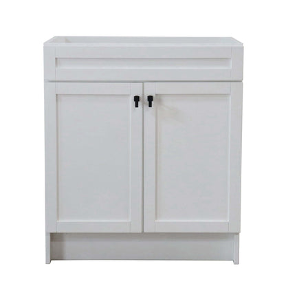 30 in. Single Sink Foldable Vanity Cabinet, White Finish - F30A-BN-CAB