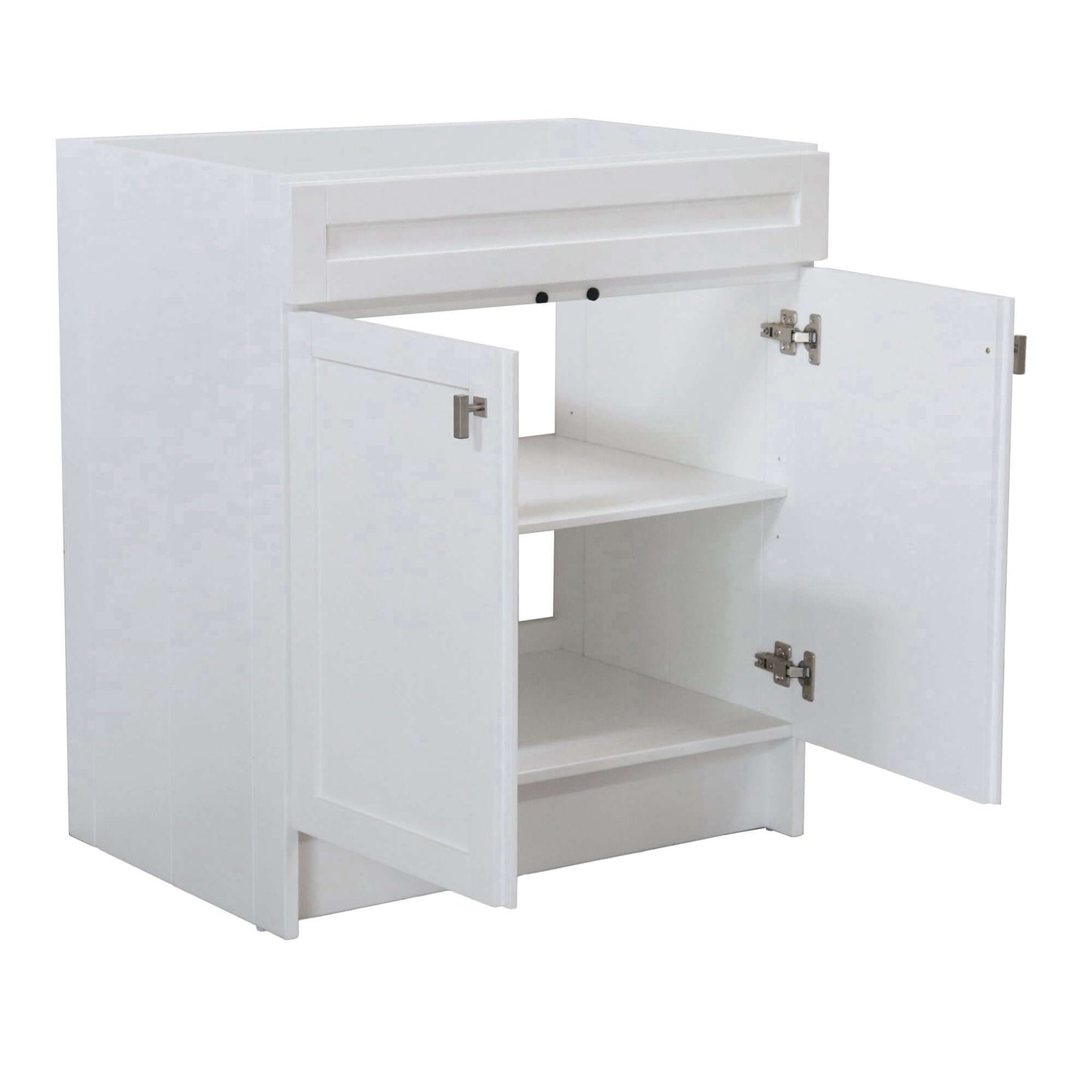 30 in. Single Sink Foldable Vanity Cabinet, White Finish - F30A-BN-CAB