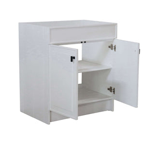30 in. Single Sink Foldable Vanity Cabinet, White Finish - F30B-BL-CAB