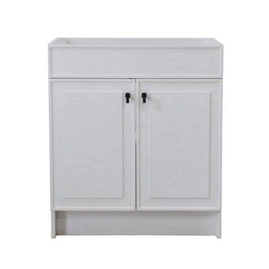 30 in. Single Sink Foldable Vanity Cabinet, White Finish - F30B-BL-CAB