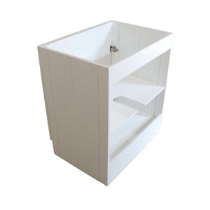 30 in. Single Sink Foldable Vanity Cabinet, White Finish - F30B-BN-CAB