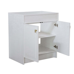 30 in. Single Sink Foldable Vanity Cabinet, White Finish - F30B-GD-CAB