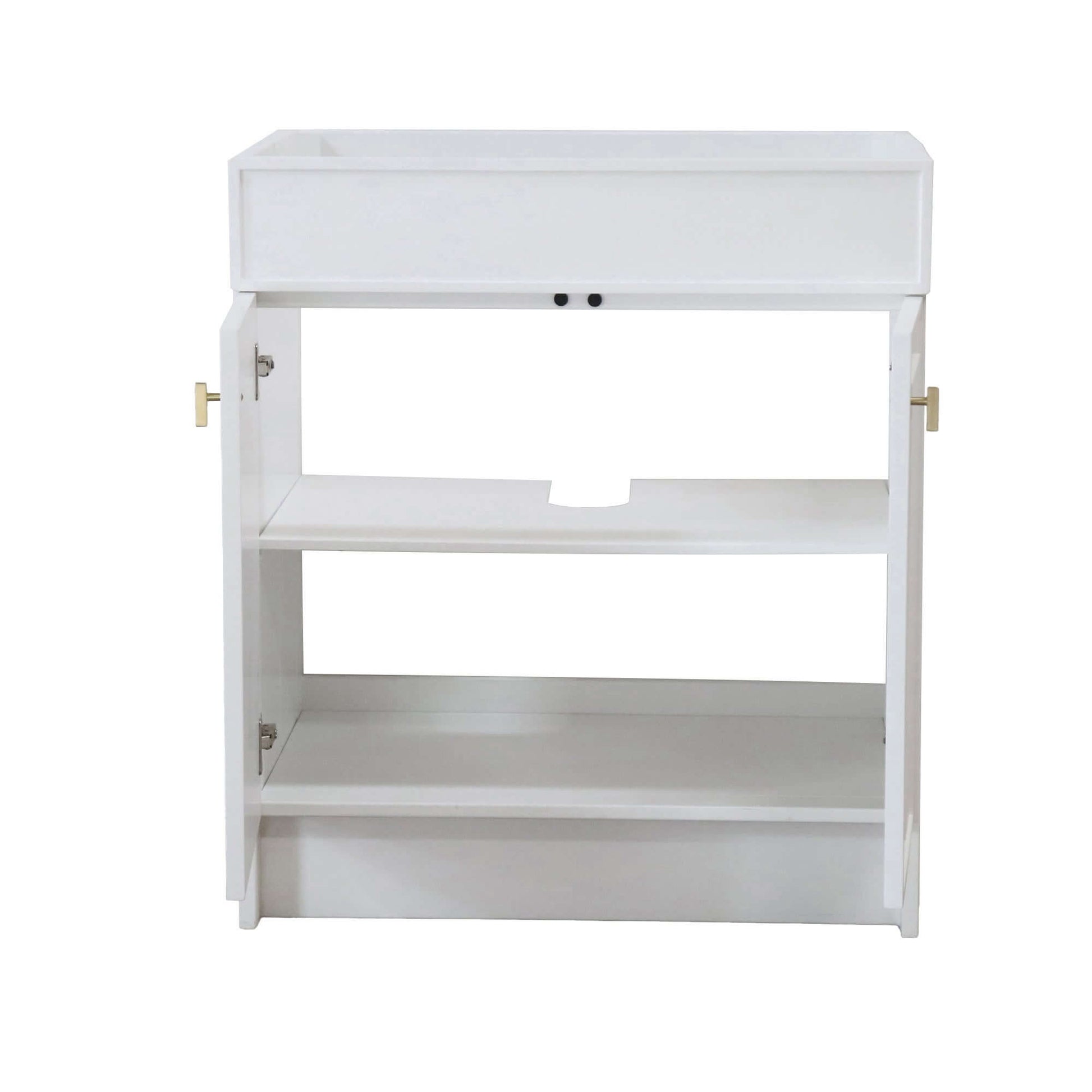 30 in. Single Sink Foldable Vanity Cabinet, White Finish - F30B-GD-CAB