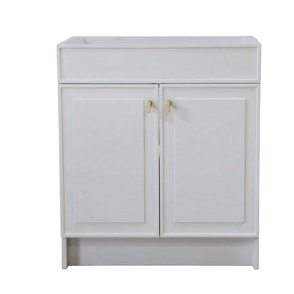 30 in. Single Sink Foldable Vanity Cabinet, White Finish - F30B-GD-CAB