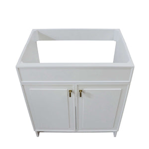 30 in. Single Sink Foldable Vanity Cabinet, White Finish - F30B-GD-CAB