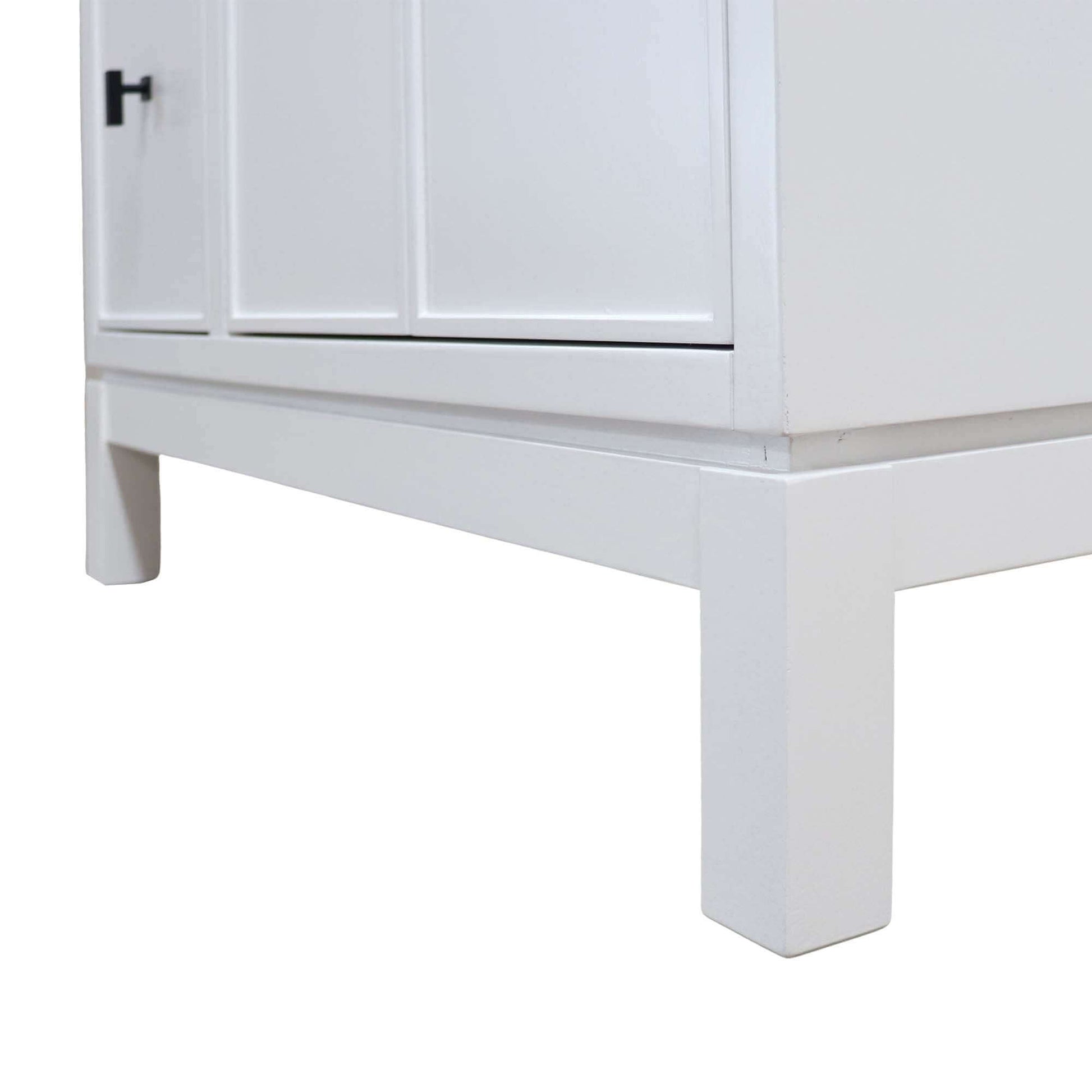 37 in. Single Sink Vanity in White with Engineered Quartz Top - G3722-BL-WH-AQ