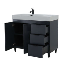 Load image into Gallery viewer, 39 in. Single Sink Vanity in Dark Gray with Light Gray Composite Granite Sink Top - G3918-DG-FG