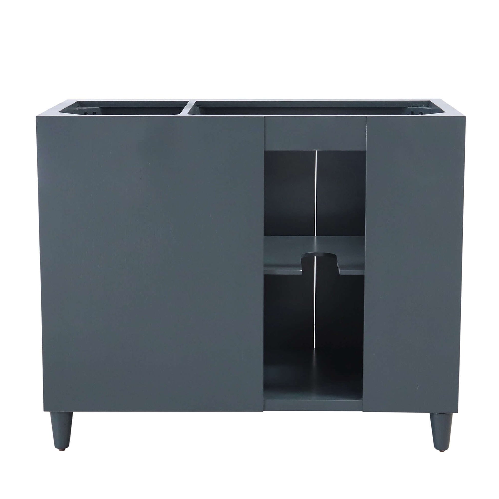 39 in. Single Sink Vanity in Dark Gray with Light Gray Composite Granite Sink Top - G3918-DG-FG