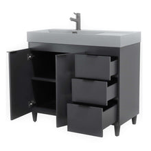 Load image into Gallery viewer, 39 in. Single Sink Vanity in Dark Gray with Dark Gray Composite Granite Sink Top - G3918-DG-SG