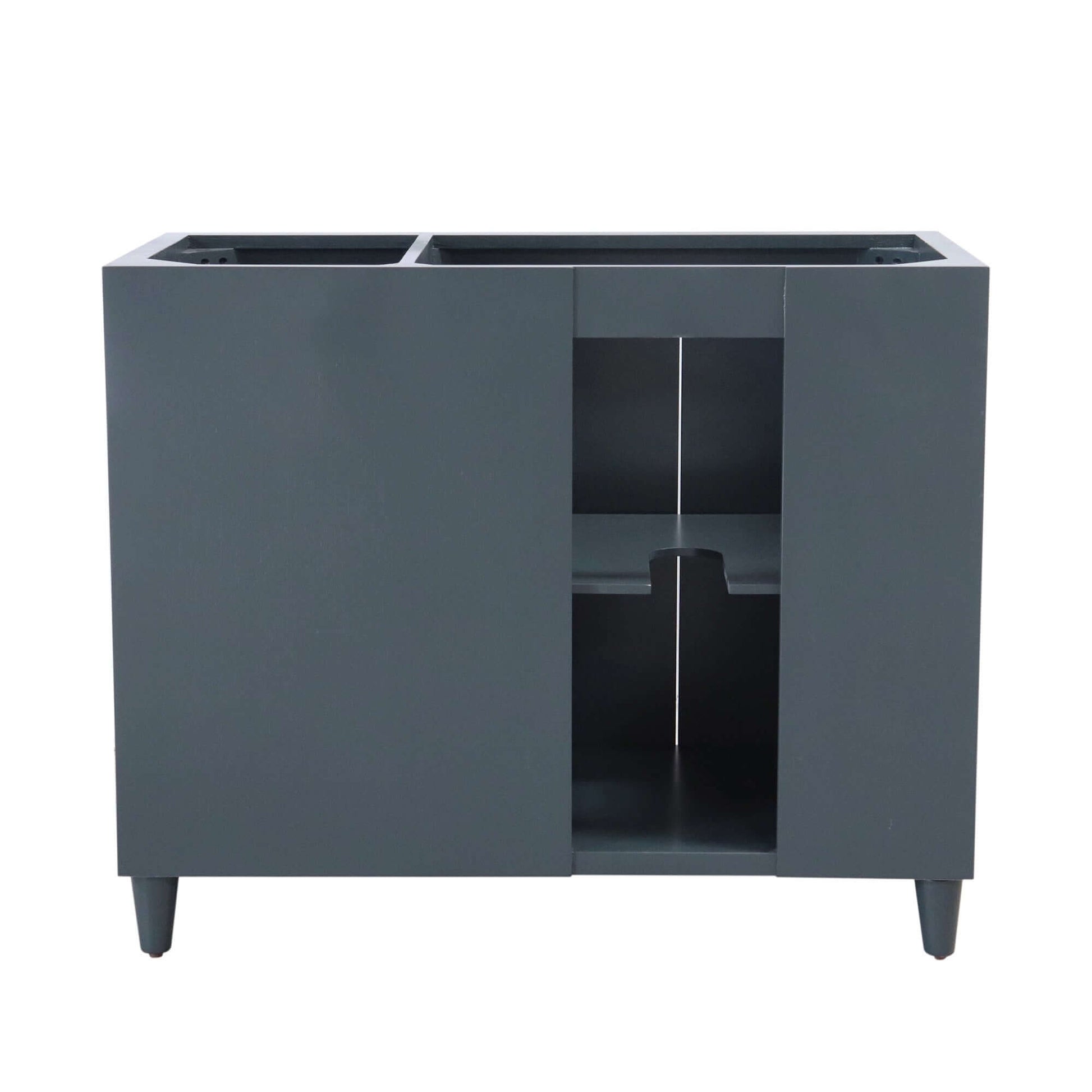 39 in. Single Sink Vanity in Dark Gray with Dark Gray Composite Granite Sink Top - G3918-DG-SG