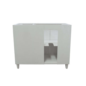 39 in. Single Sink Vanity in French Gray with Light Gray Composite Granite Sink Top - G3918-FG-FG