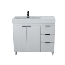 Load image into Gallery viewer, 39 in. Single Sink Vanity in French Gray with Light Gray Composite Granite Sink Top - G3918-FG-FG