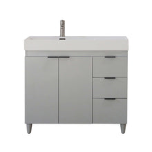 Load image into Gallery viewer, 39 in. Single Sink Vanity in French Gray with White Composite Granite Sink Top - G3918-FG-SW