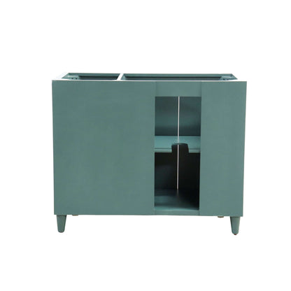 39 in. Single Sink Vanity in Hunter Green with Light Gray Composite Granite Top - G3918-HG-FG