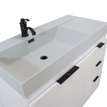 Load image into Gallery viewer, 39 in. Single Sink Vanity in White with Light Gray Composite Granite Top - G3918-WH-FG