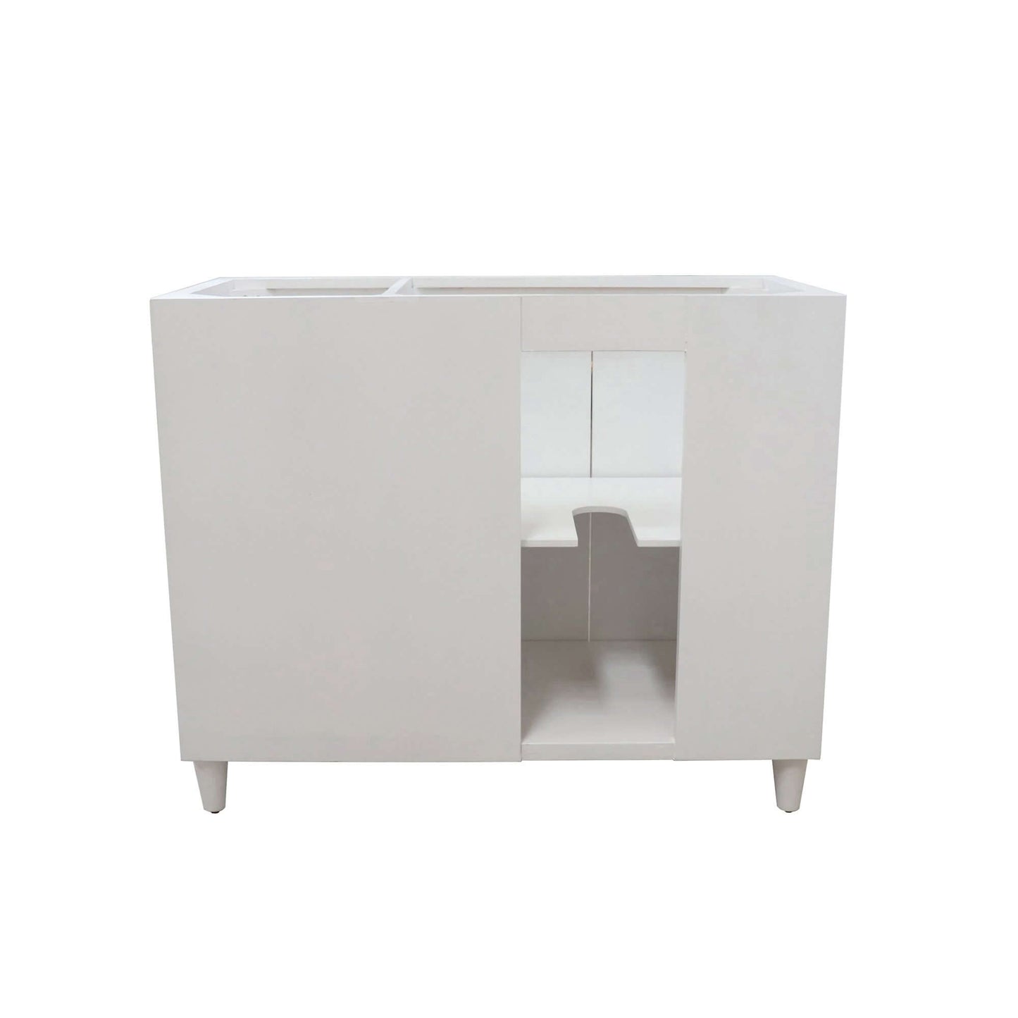 39 in. Single Sink Vanity in White with Dark Gray Composite Granite Top - G3918-WH-SG