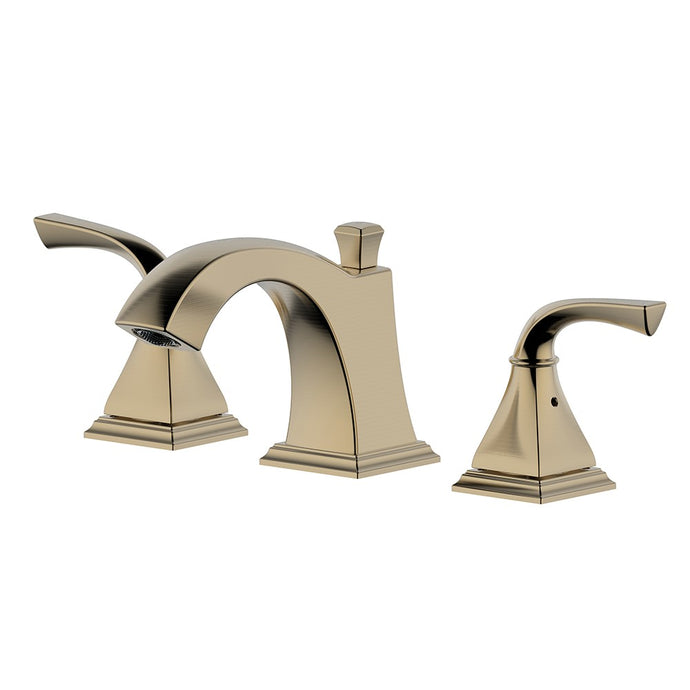 Kaden Double Handle Gold Widespread Bathroom Faucet with Drain Assembly without Overflow - S8228-8-GD-W