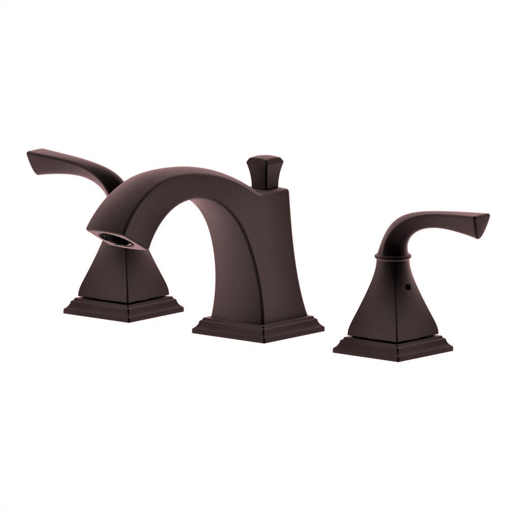 Kaden Double Handle Oil Rubbed Bronze Widespread Bathroom Faucet with Drain Assembly without Overflow - S8228-8-ORB-W