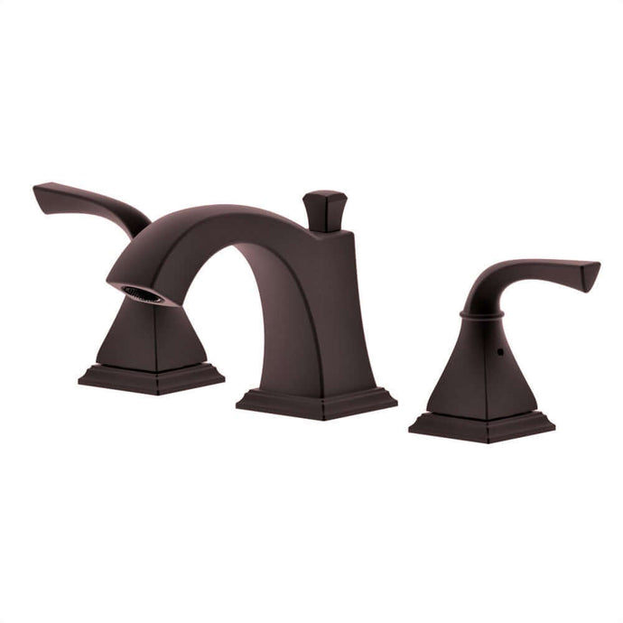 Kaden Double Handle Oil Rubbed Bronze Widespread Bathroom Faucet with Drain Assembly with Overflow - S8228-8-ORB-W