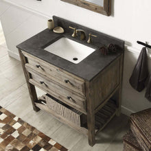 Load image into Gallery viewer, 36&quot; Solid Wood Single Sink Vanity with Moon Stone Top-No Faucet - WH8036-BR