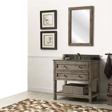 Load image into Gallery viewer, 36&quot; Solid Wood Single Sink Vanity with Moon Stone Top-No Faucet - WH8036-BR