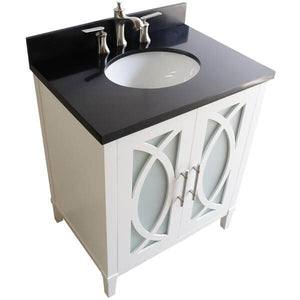 30 in Single sink vanity-manufactured wood-white - 9009-30-WH-BG