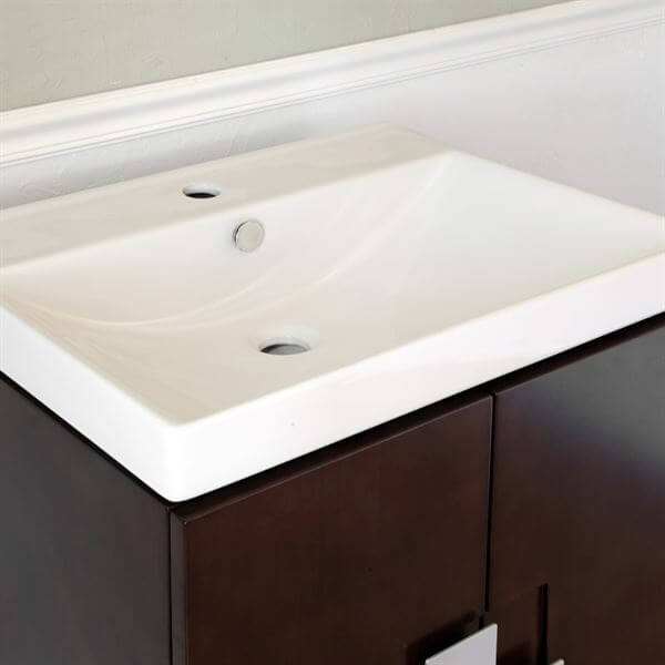 25 in Single sink vanity-Wood-walnut - 804366-W