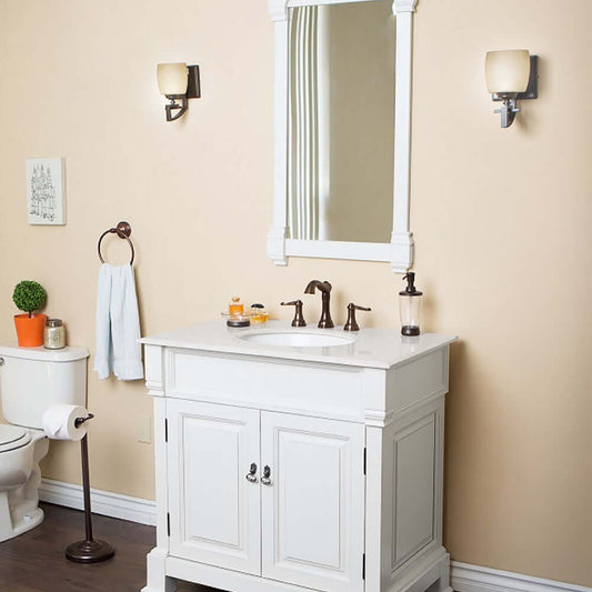 36 in Single sink vanity-wood-white - 205036-WH