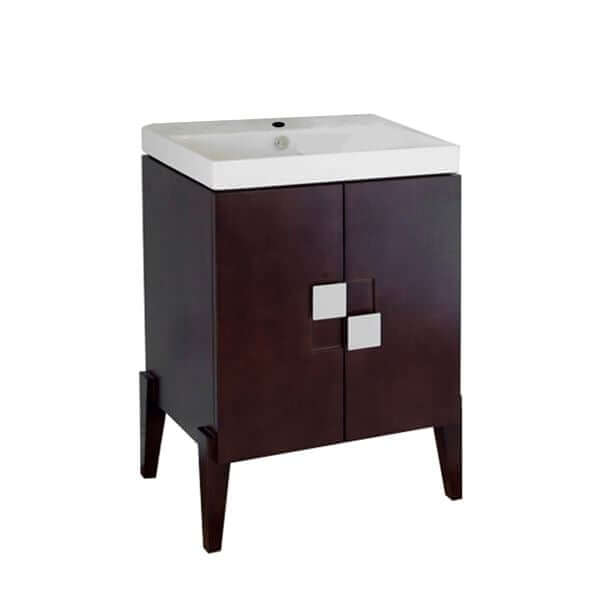 25 in Single sink vanity-Wood-walnut - 804366-W