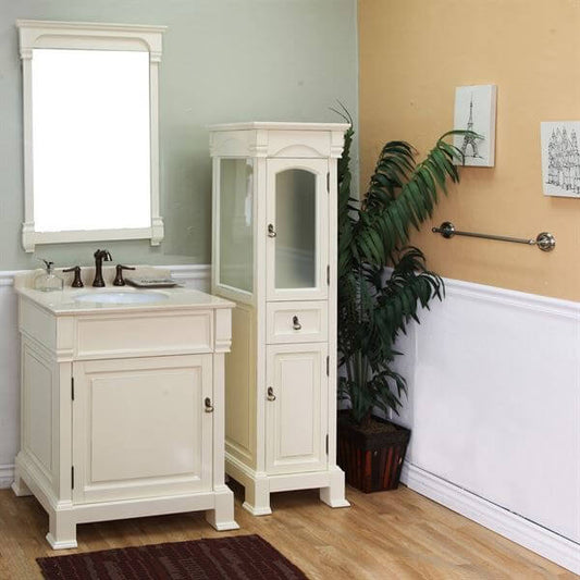 30 in Single sink vanity-wood-cream white - 205030-CR