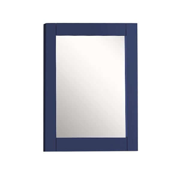 24" Wood Frame Mirror in Blue - 400700-M-24BU