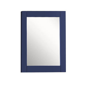 24" Wood Frame Mirror in Blue - 400700-M-24BU