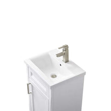 Load image into Gallery viewer, 20 in. Single Sink Vanity in White Finish with White Ceramic Sink Top - 400700-20-WH-CE