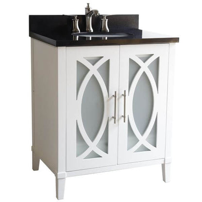 30 in Single sink vanity-manufactured wood-white - 9009-30-WH-BG